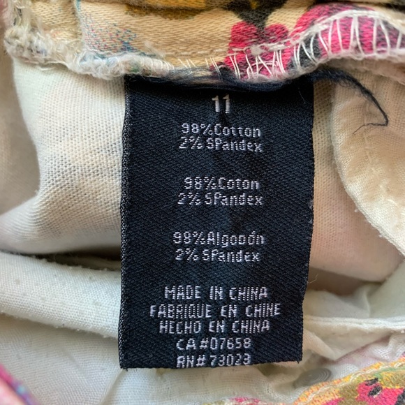 Floral Seductions Siren jeans Size 11 - Picture 6 of 6